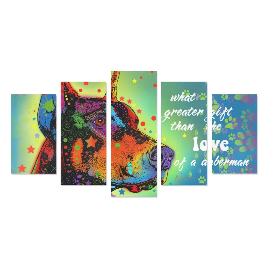 Dobermann Canvas Wall Art 5-Pieces