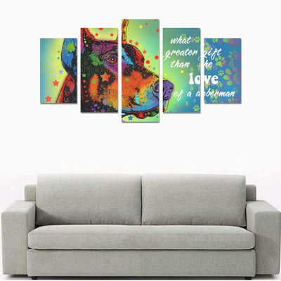 Dobermann Canvas Wall Art 5-Pieces