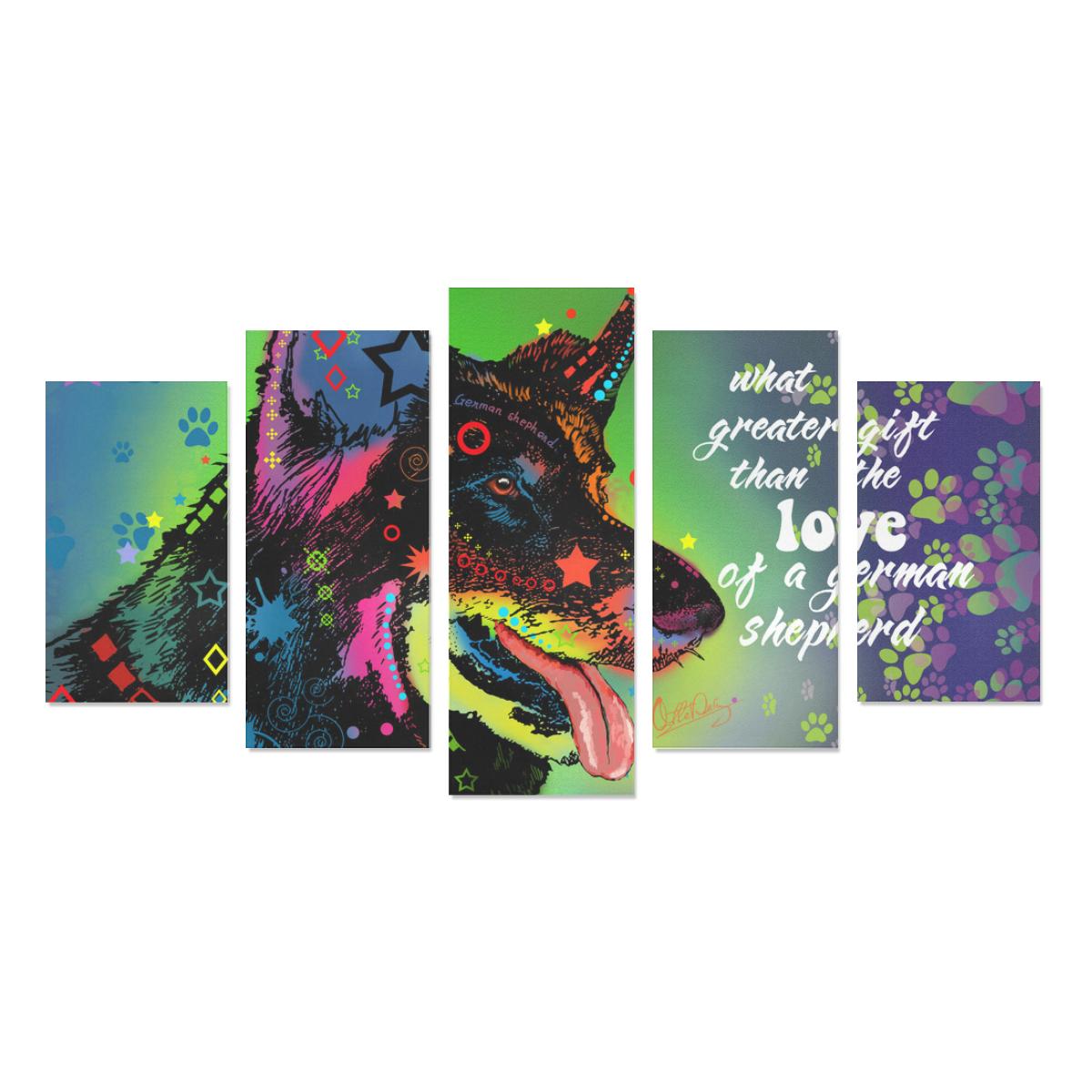 German Shepherd Canvas Wall Art 5-Pieces