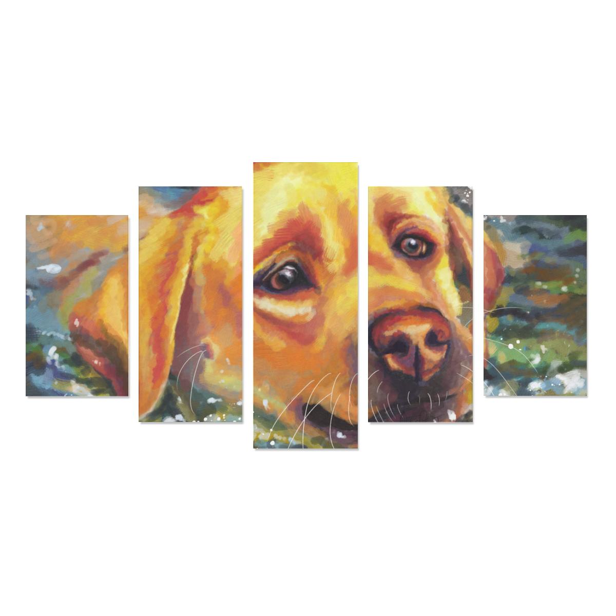 Labrador Retriever Canvas Wall Art 5-Pieces