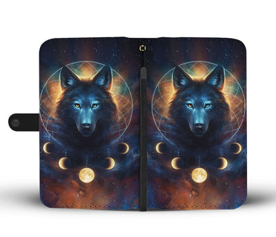 Galaxy Wolf Wallet Case