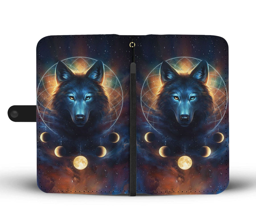 Galaxy Wolf Wallet Case