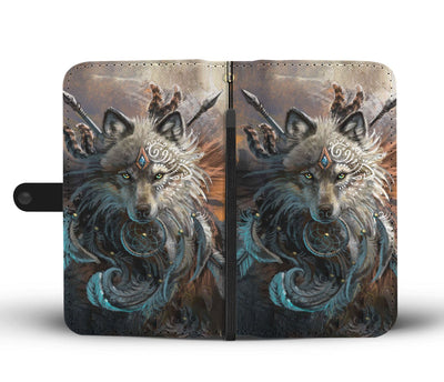 Native Wolf Wallet Case