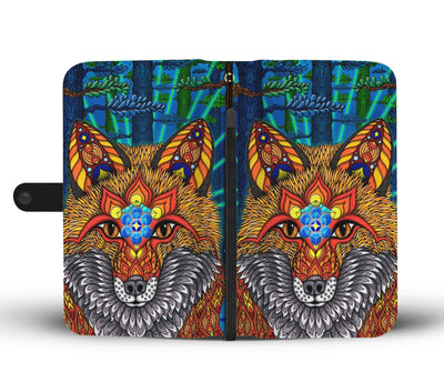 Native Wolf Wallet Case