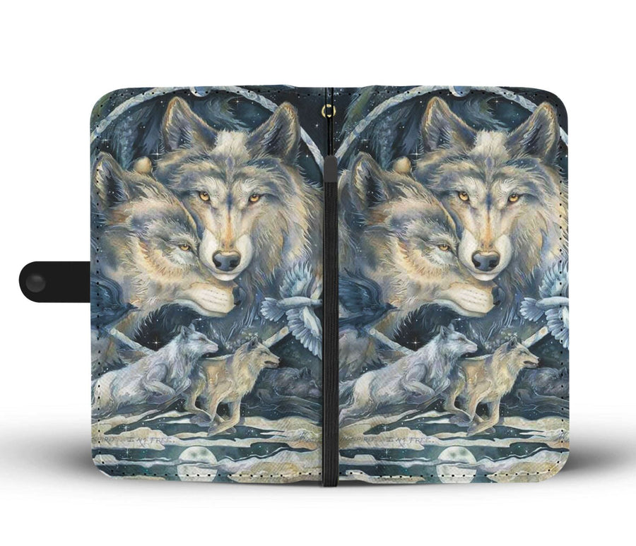 Couple Wolf Wallet Case