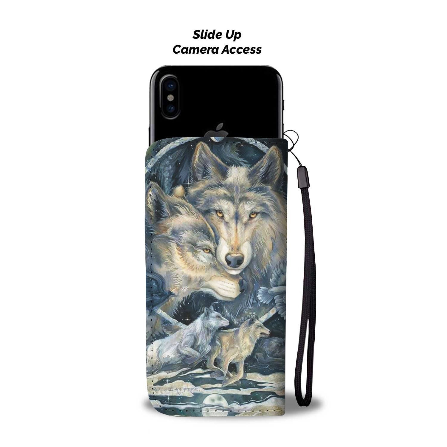 Couple Wolf Wallet Case