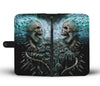 Blue Skull Wallet Case