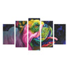 Bulldog Canvas Wall Art  5-Pieces