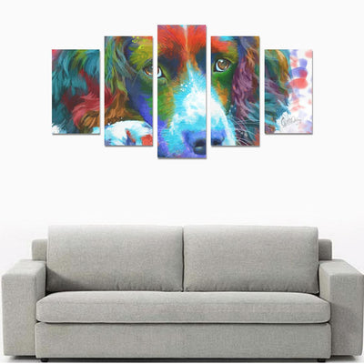 English Springer Spaniel Canvas Wall Art 5-Pieces