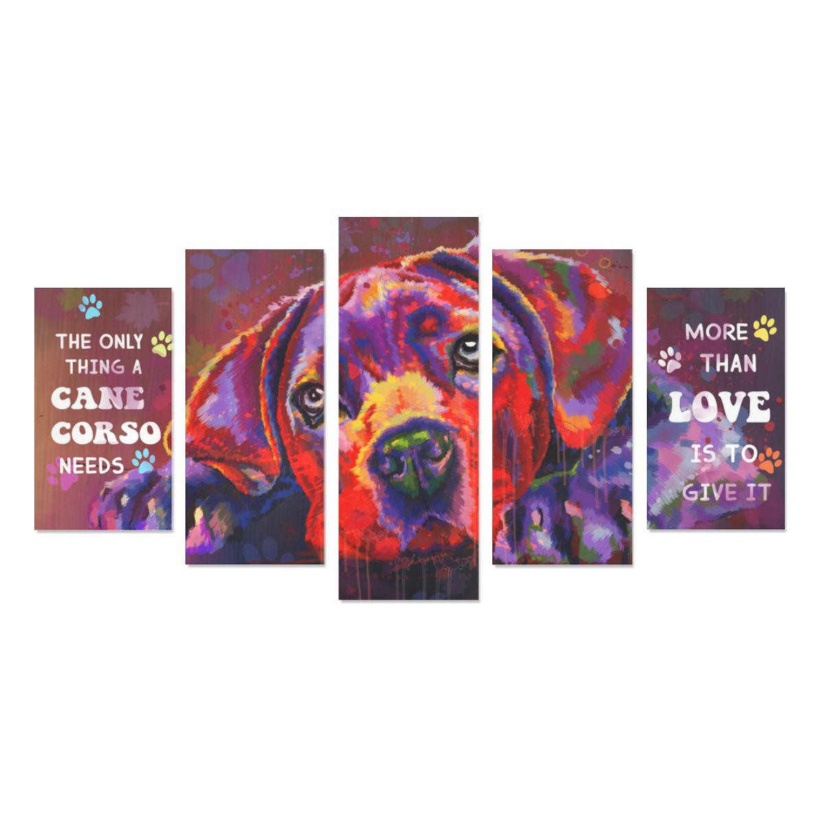 Cane Corso Canvas Wall Art 5-Pieces