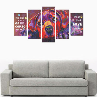 Cane Corso Canvas Wall Art 5-Pieces