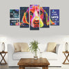 Basset Hound Canvas Wall Art  5-Pieces