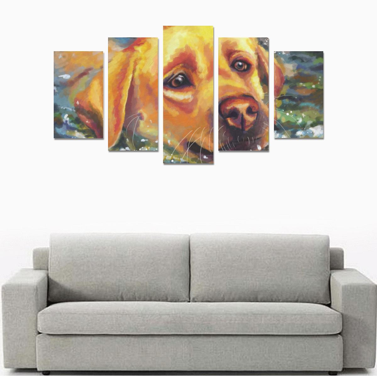 Labrador Retriever Canvas Wall Art 5-Pieces