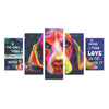 Basset Hound Canvas Wall Art  5-Pieces