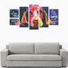 Basset Hound Canvas Wall Art  5-Pieces