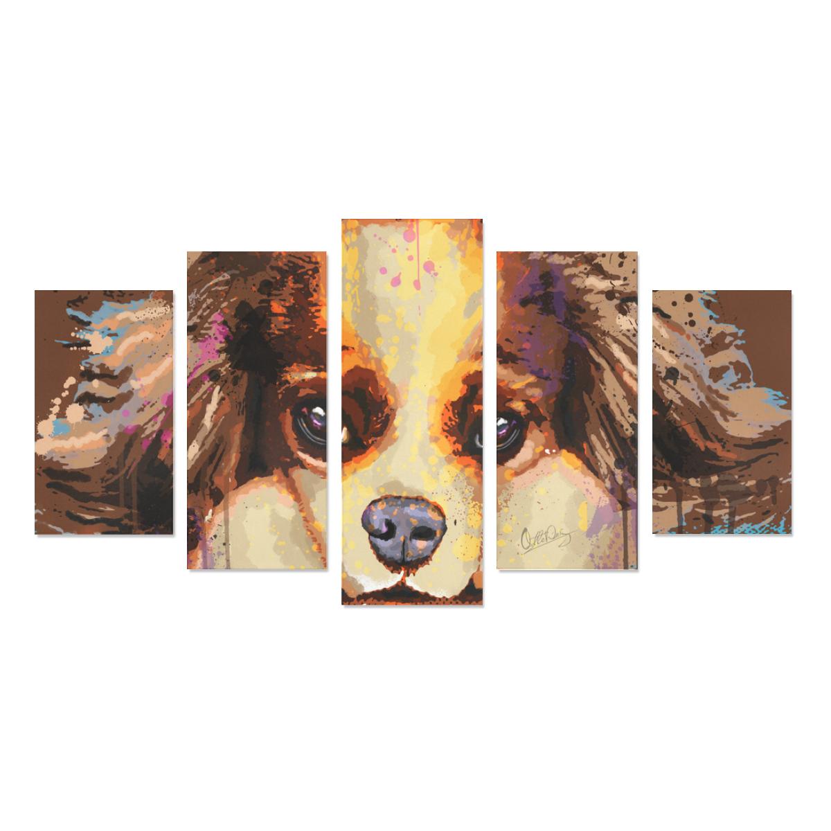 Cavalier King Charles Spaniel Canvas Wall Art  5-Pieces