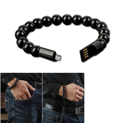 Beaded Charger Cable Bracelet (iPhone or Micro USB)
