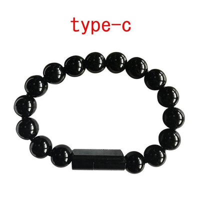 Beaded Charger Cable Bracelet (iPhone or Micro USB)