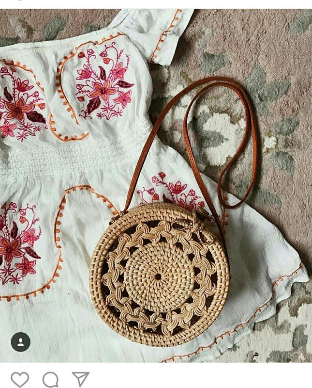 Woven Bag Round Rattan - Handmade 2018