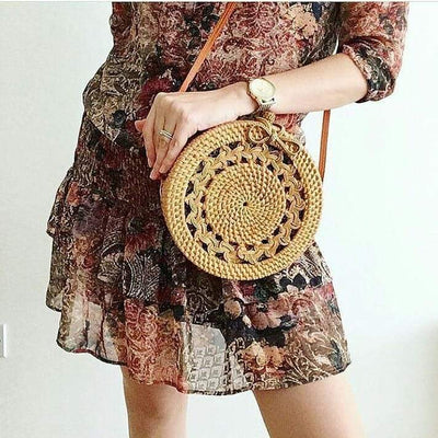 Woven Bag Round Rattan - Handmade 2018