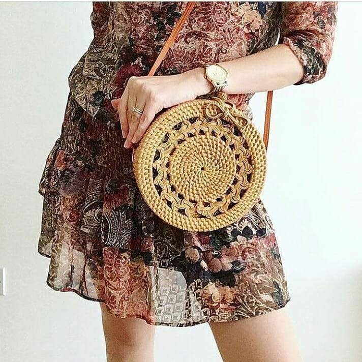 Woven Bag Round Rattan - Handmade 2018