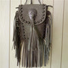 GOTHIC SKULL RIVETS TASSEL SHOULDER BAG